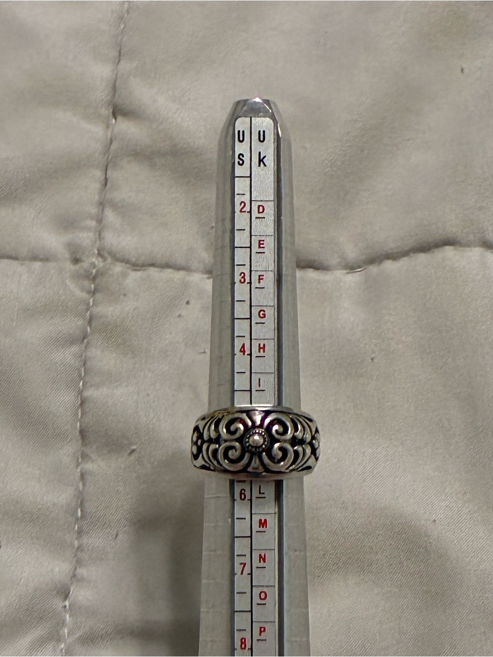 Sterling silver Vintage floral dome ring - Picture 5 of 5